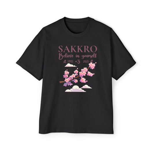 SK CHERRY BLOSSOM BLACK TEE